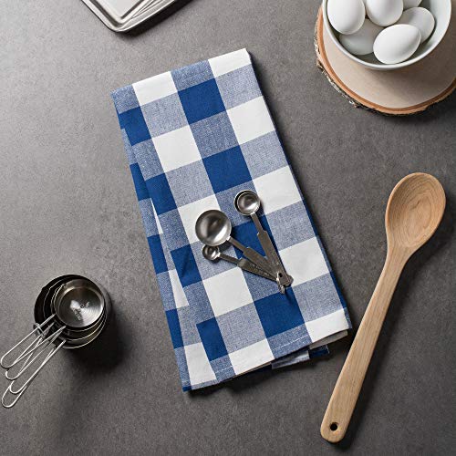 DII Buffalo Check Kitchen Collection, Classic Farmhouse Dishtowel Set, 20x30, Navy & Cream, 3 Piece - Image 4