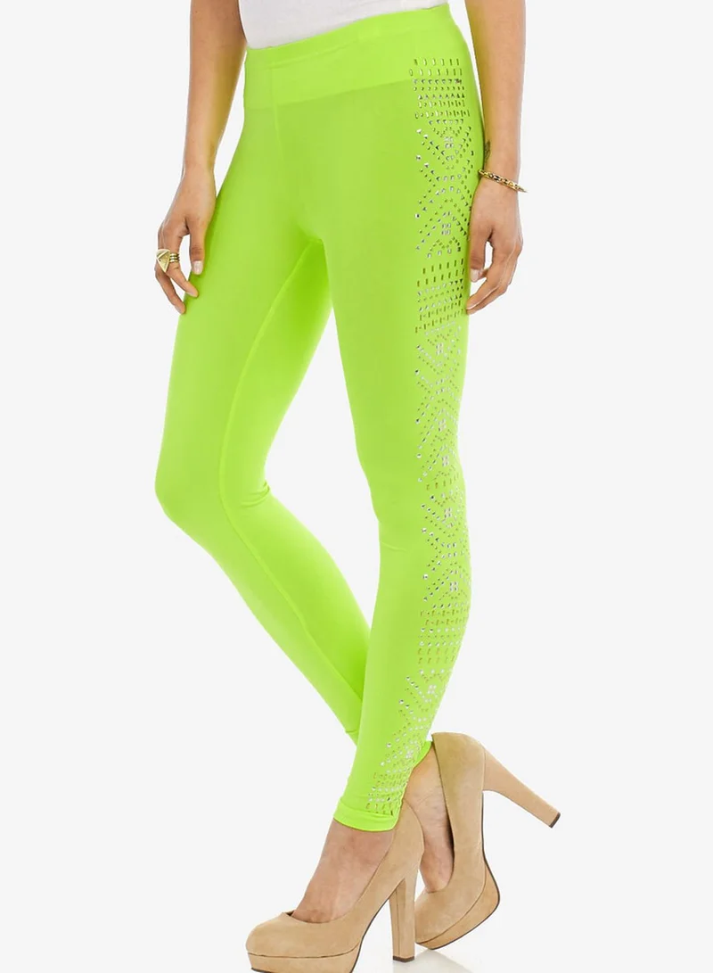 Ginger Stud Embellished Leggings
