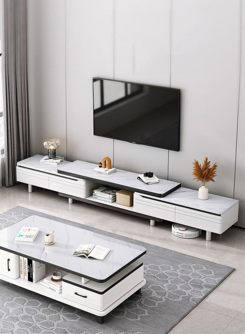 Sharpdo Small Household Coffee Table and Tv Cabinet, Retractable In Both Directions (160-220) Cm - Image 2