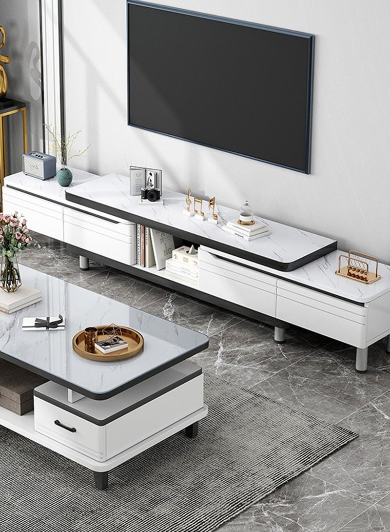 Sharpdo Small Household Coffee Table and Tv Cabinet, Retractable In Both Directions (160-220) Cm - Image 3