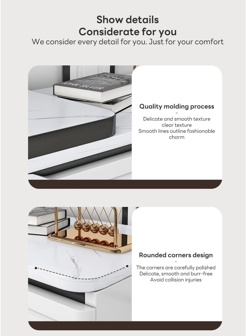 Sharpdo Small Household Coffee Table and Tv Cabinet, Retractable In Both Directions (160-220) Cm - Image 4