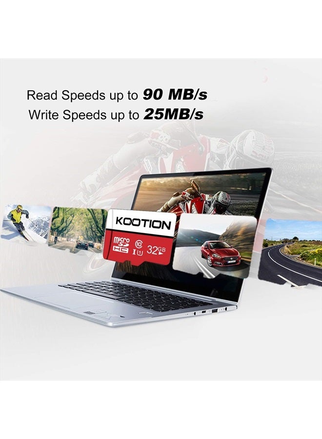Kootion 5 × 32 جيجابايت بطاقة ميكرو SD فئة 10 بطاقة ميكرو SDHC 32 جيجابايت بطاقة TF بطاقات ميكرو SD عالية السرعة 5 عبوة بطاقة ذاكرة UHS-1، C10، U1 - Image 2
