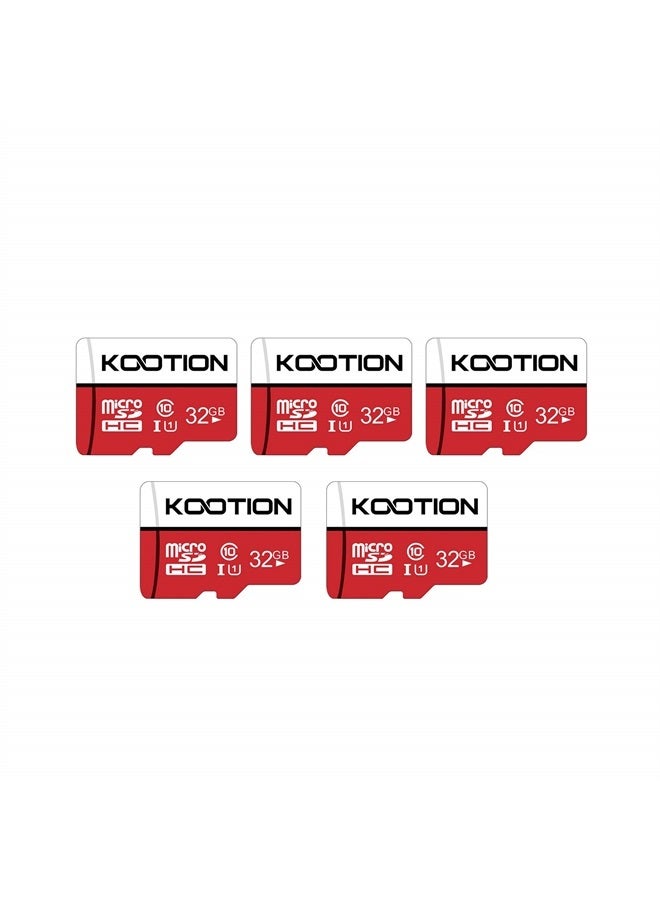 Kootion 5 × 32 جيجابايت بطاقة ميكرو SD فئة 10 بطاقة ميكرو SDHC 32 جيجابايت بطاقة TF بطاقات ميكرو SD عالية السرعة 5 عبوة بطاقة ذاكرة UHS-1، C10، U1 - Image 1