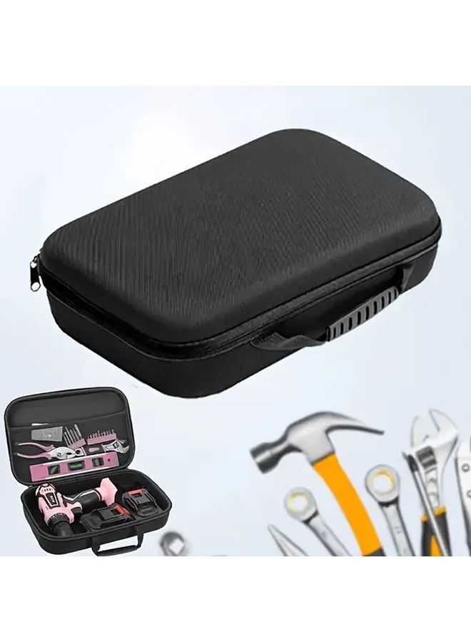 Heavy Duty Large Tool Organizer Case With Multi Compartment Storage Waterproof Tool Bag Top Lid Zippered Pocket For Power Tools Wrenches Screwdrivers Pliers DIY Automotive Home Workshop Organization Portable Storage Box - Image 1