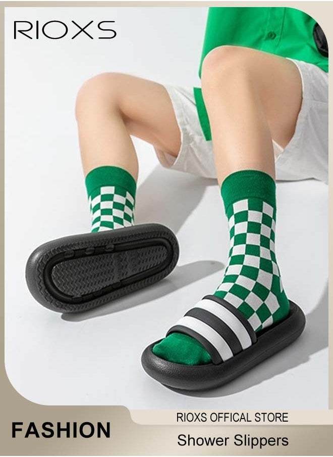 RIOXS - Unisex Shower Slippers Mens Womens Anti-Slip Soft Sole Sandal Slippers For Bathroom Or Indoor Use - Image 1