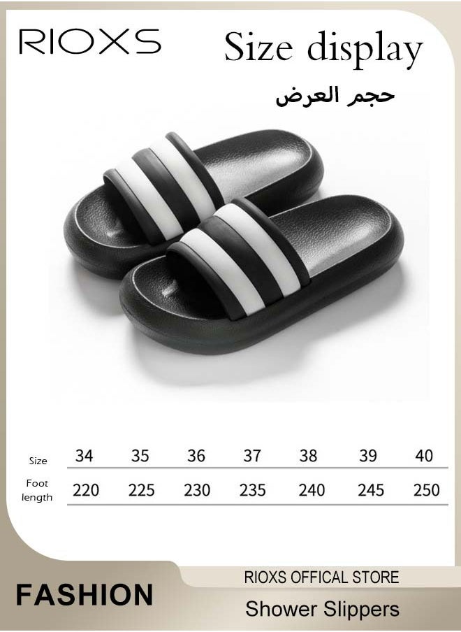 RIOXS - Unisex Shower Slippers Mens Womens Anti-Slip Soft Sole Sandal Slippers For Bathroom Or Indoor Use - Image 1