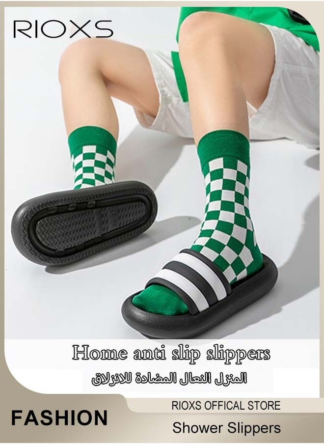 RIOXS - Unisex Shower Slippers Mens Womens Anti-Slip Soft Sole Sandal Slippers For Bathroom Or Indoor Use - Image 1
