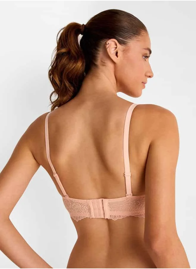 فاف Set of 3 - Assorted Balconette Bra with Lace Detail