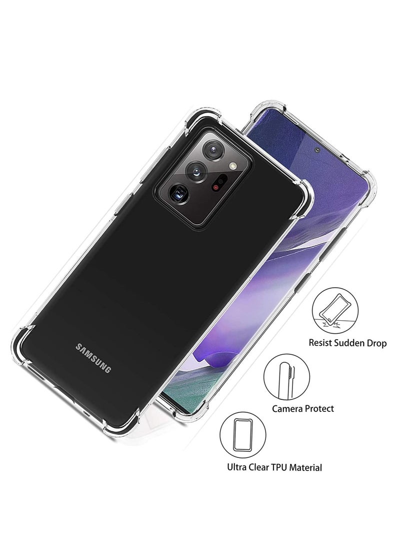 Compatible with Samsung Note 20 Ultra Case, Crystal Clear Anti-Scratch Shock Absorption Cover Case, HD Clear TPU Precise Cutouts and Slim Fit Transparent Cover 6.9 inch (TPU) - Image 3