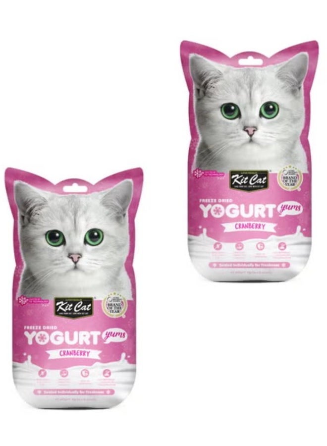 Kit Cat 2 pcs-Kit Cat Freeze Dried Yogurt Yums – Cranberry - Image 1