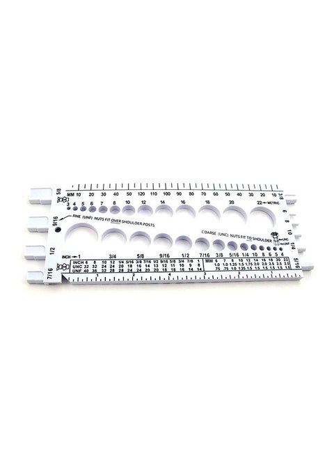 Nut Bolt Size Checker Gauge for Metric and Imperial Thread Tester Easy Size Identification Tool Practical Thread Measuring Gauge Identifier