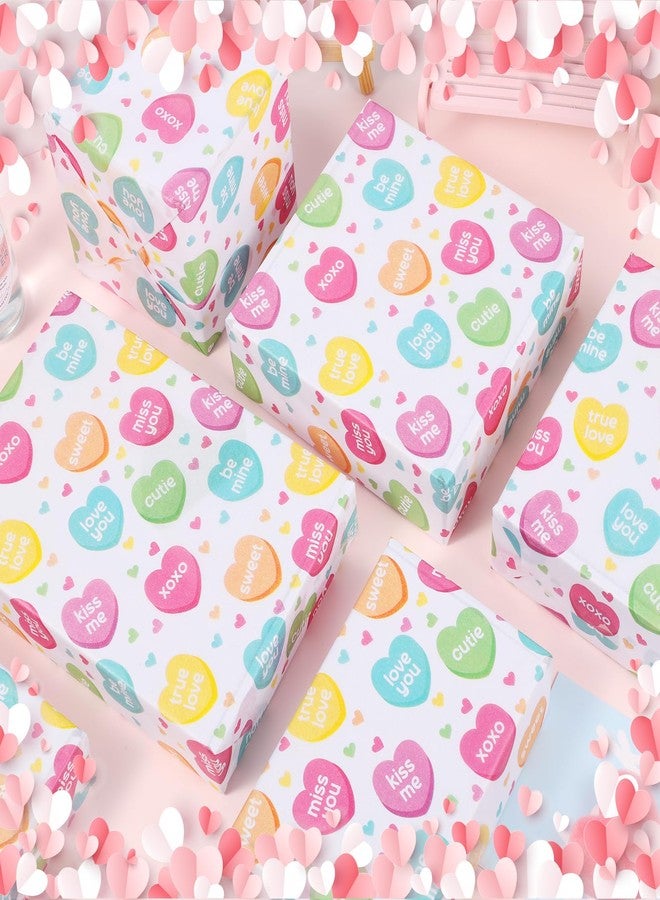 Fabllewavi 100 Sheets Valentine’s Day Conversation Heart Tissue Paper, Romantic Love Heart Patterns Wrapping Paper for Valentines Day DIY Crafts Wedding Anniversary Party Supplies, 13.8 x 19.7 Inch - Image 4