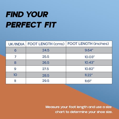 KONEX Slam Dunk Water Repellent Basketball Shoes for Indoor & Outdoor Court for Men | High Ankle with Rubberized Outsole for Maximum Grip UK 8 (Blue & Orange) - Image 5