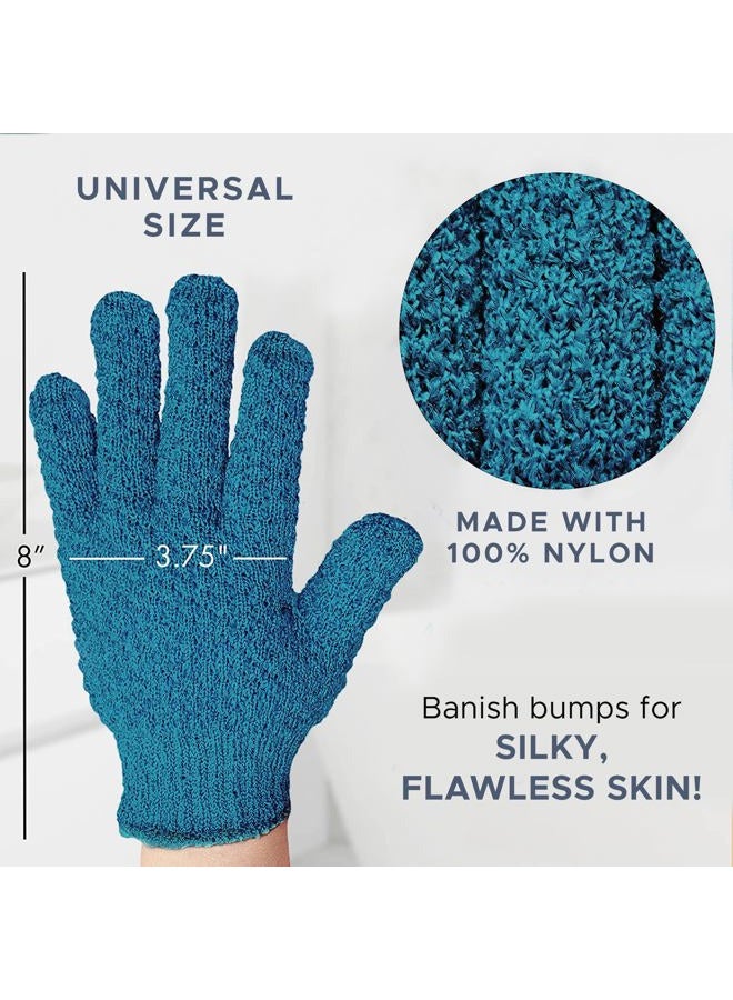 Beauty by Earth Exfoliating Glove (4 Pcs, 2 Pairs) - Medium Exfoliate Glove for Dead Skin Bath Exfoliating Gloves for Shower Spa Massage & Body Scrub - Shower Gloves for Women & Men  - Image 3