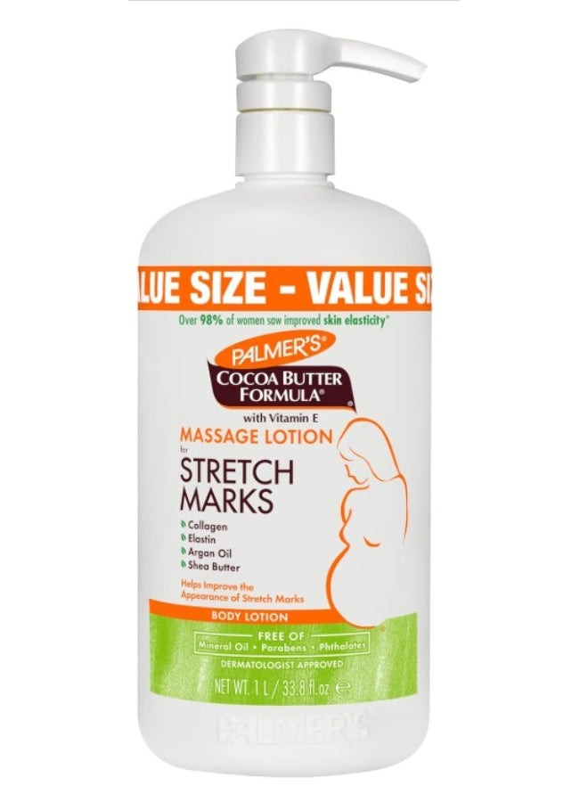 بالمرز لوشن بالمر بزبدة الكاكاو لعلاج علامات التمدد مع الكولاجين والإيلاستين وزيت الأرجان وزبدة الشيا – 3.38 أونصة - Image 1