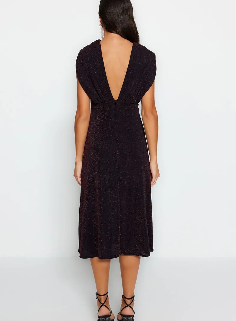 trendyol Shimmering V-Neck Dress