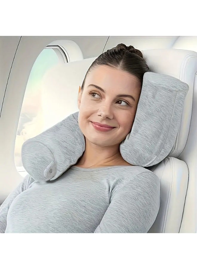 كيلا وسادة سفر تويست من إسفنج الذاكرة للطائرات، وسادة رقبة للسفر للنوم، وسادة طائرة لدعم الرقبة والذقن وأسفل الظهر والساق - قابلة للتعديل، وسادة دوارة للرقبة قابلة للانحناء - Image 2
