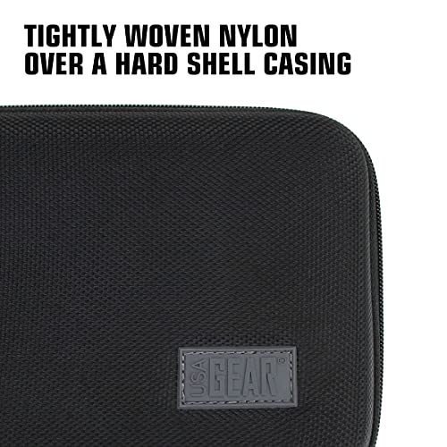 USA GEAR GPD Pocket Mini Laptop PC 7 Inch Hard Case Storage Travel Case - Compatible with 7 Inch Small Notebook UMPC Computer, GPD Win Mini, and More - Water Resistant Exterior, Mesh Pouch (Black) - Image 5