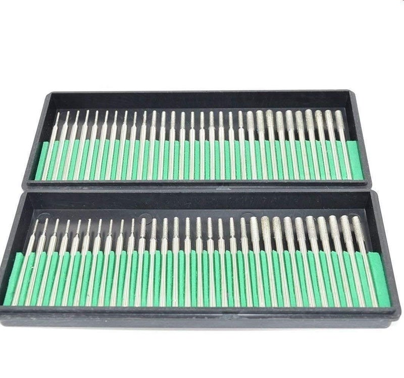 Aiskaer 60 Pcs Diamond Drill Bits, 1mm 2mm 3mm Mix Set Jewelry Drill Bits for Jewelry, Sea Glass Shells, Gem Stones Lapidary, Jewelry Making - Image 1