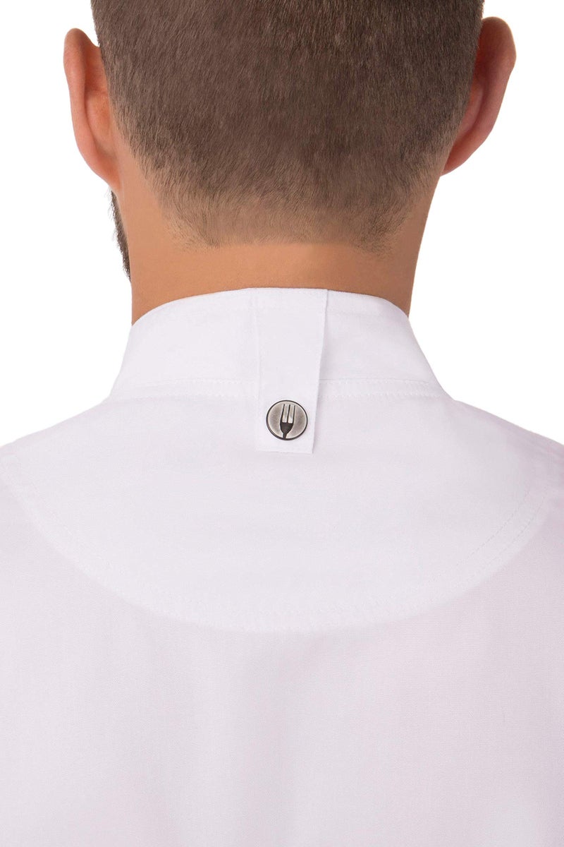 Chef Works Men's Springfield Chef Coat, White, Small - Image 4
