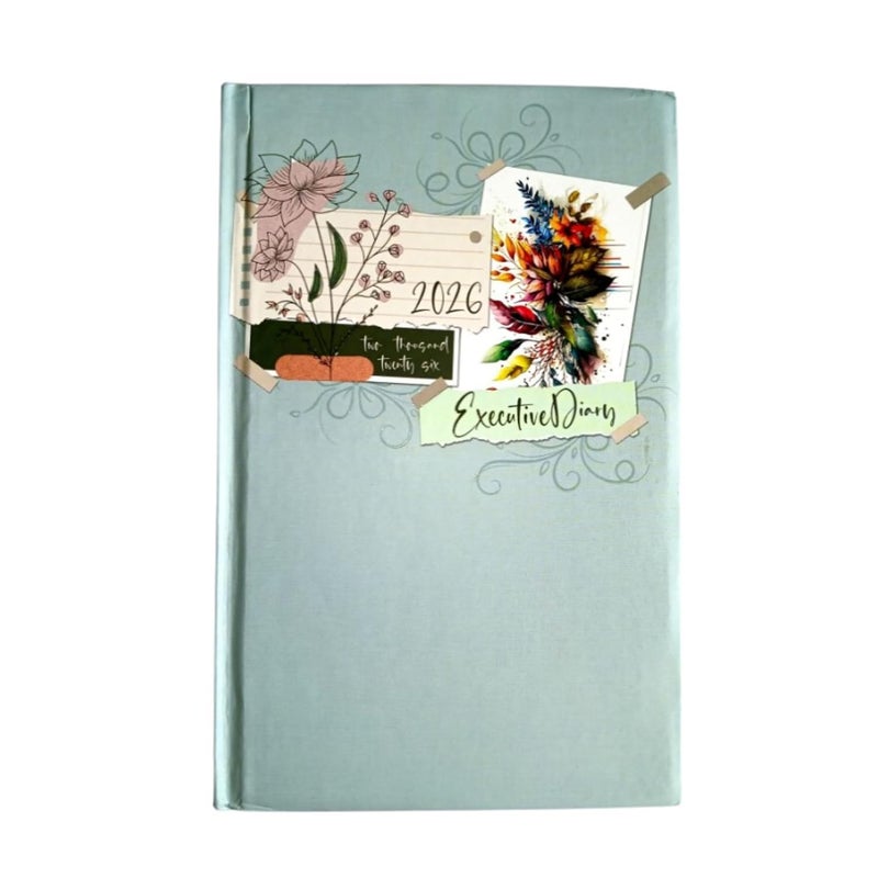 TULMAN 2026 Diary Hardcover Design Everyday Notebooks (22x14 cm), Best for Study Planner, Personal Journal, Business Planning & Stationery Lovers - dusty blue-green - Image 1