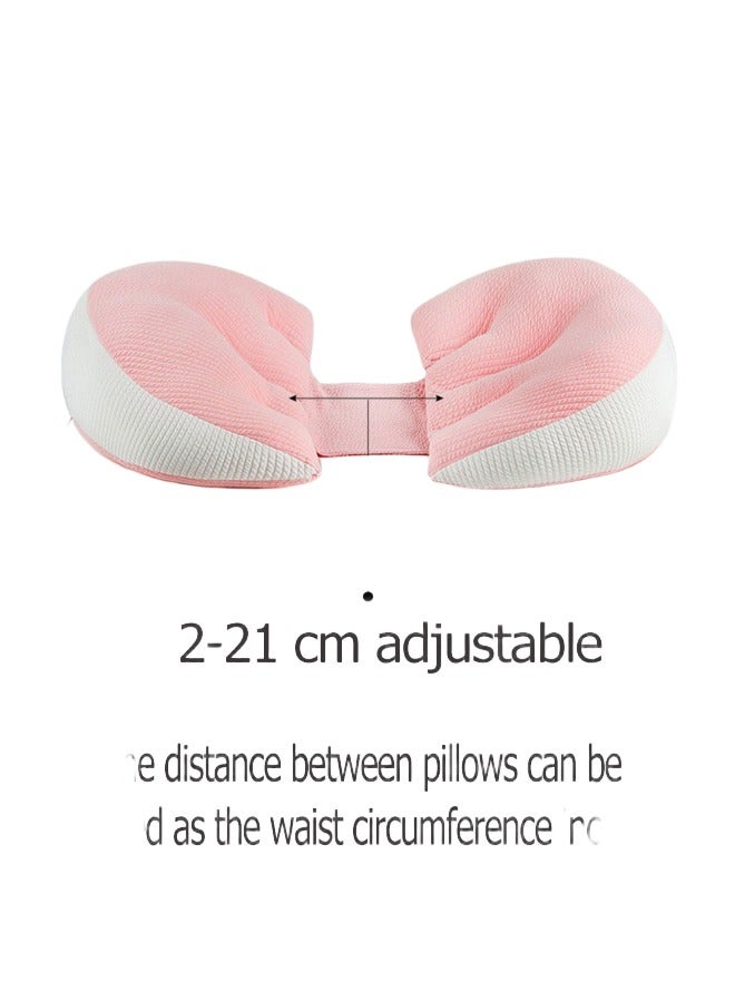 Pregnancy Pillow For Sleeping, Wedge Maternity Pillow For Pregnant Women Adjustable Body Pillow With Detachable Washable Cover, Soft Waist Support Pillow For Side Sleeper Back Leg Belly Hip,Best Pregnant Mom Gift (pink) - Image 2