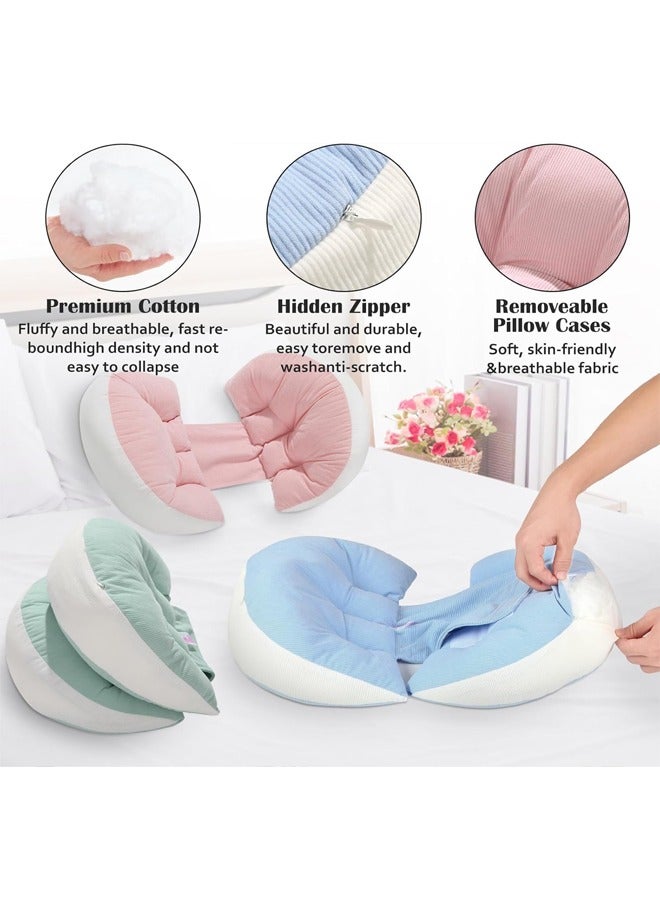 Pregnancy Pillow For Sleeping, Wedge Maternity Pillow For Pregnant Women Adjustable Body Pillow With Detachable Washable Cover, Soft Waist Support Pillow For Side Sleeper Back Leg Belly Hip,Best Pregnant Mom Gift (pink) - Image 4