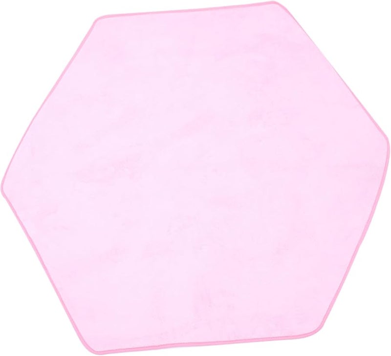 Hexagonal Non Slip Floor Mat Pink Play Rug Nursery Carpet For Baby Crawling - Image 1