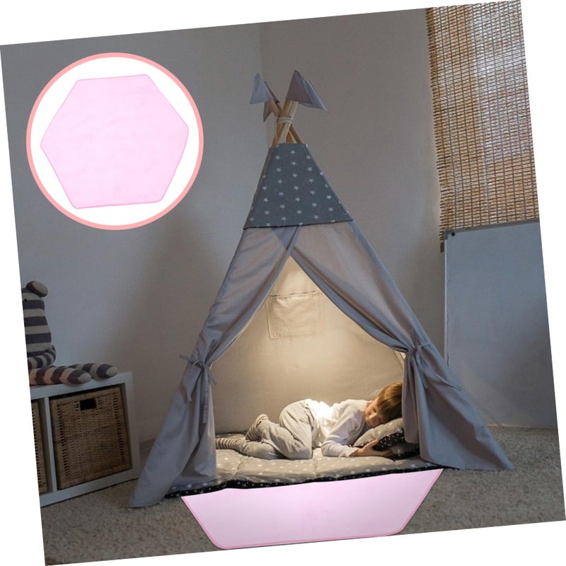 Hexagonal Non Slip Floor Mat Pink Play Rug Nursery Carpet For Baby Crawling - Image 3