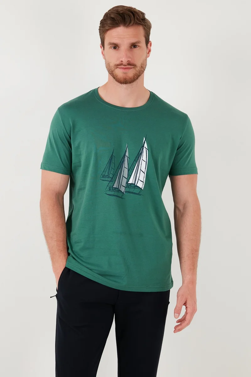 Buratti Cotton Slim Fit Crew Neck T Shirt Men's T Shirt 646R7810