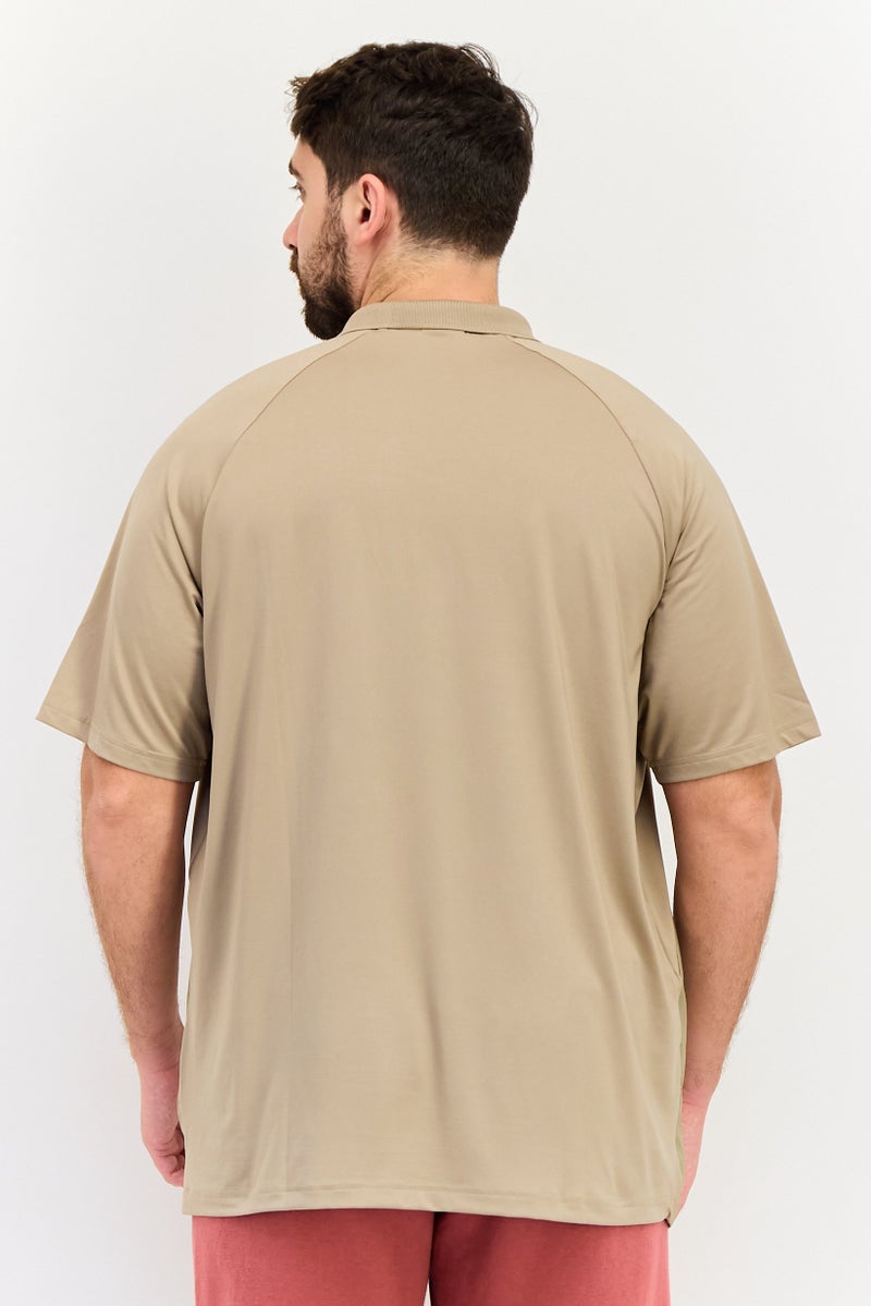 Puma x One8 Men Sportswear Fit Short Sleeves Outdoor Polo Shirt, Taupe - Image 2