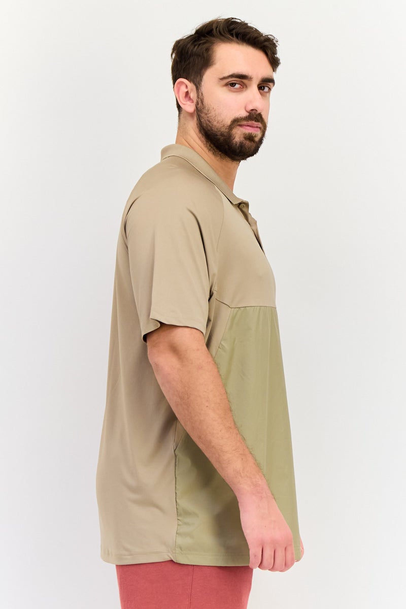Puma x One8 Men Sportswear Fit Short Sleeves Outdoor Polo Shirt, Taupe - Image 3