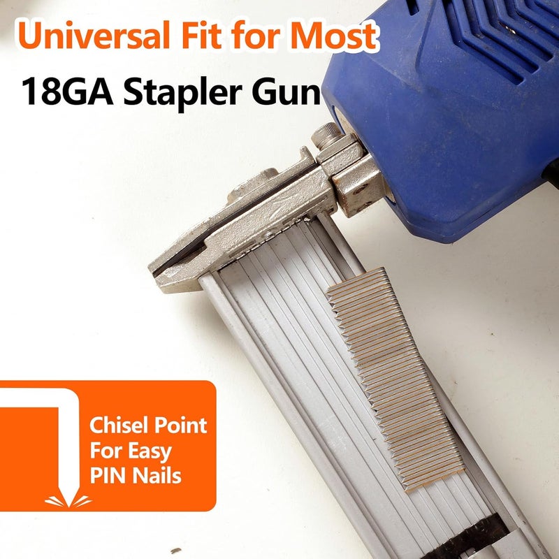 SITLDY 1000-Count 1/2 Inch Length, 18 Gauge 1/4 Inch Narrow Crown Staples, Heavy Duty Beveled Chiseled Pointed Galvanized Staples, for Pneumatic, Electric 18GA Stapler Gun - Image 5