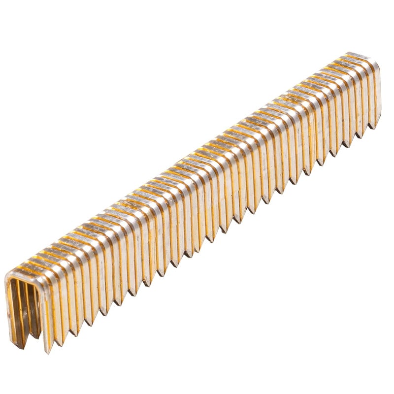 SITLDY 1000-Count 1/2 Inch Length, 18 Gauge 1/4 Inch Narrow Crown Staples, Heavy Duty Beveled Chiseled Pointed Galvanized Staples, for Pneumatic, Electric 18GA Stapler Gun - Image 1