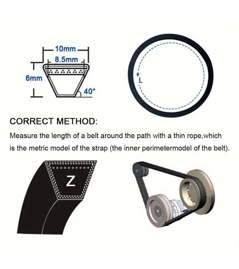Z Section V-Belt 460mm for Automotive Agricultural Machinery - Image 4