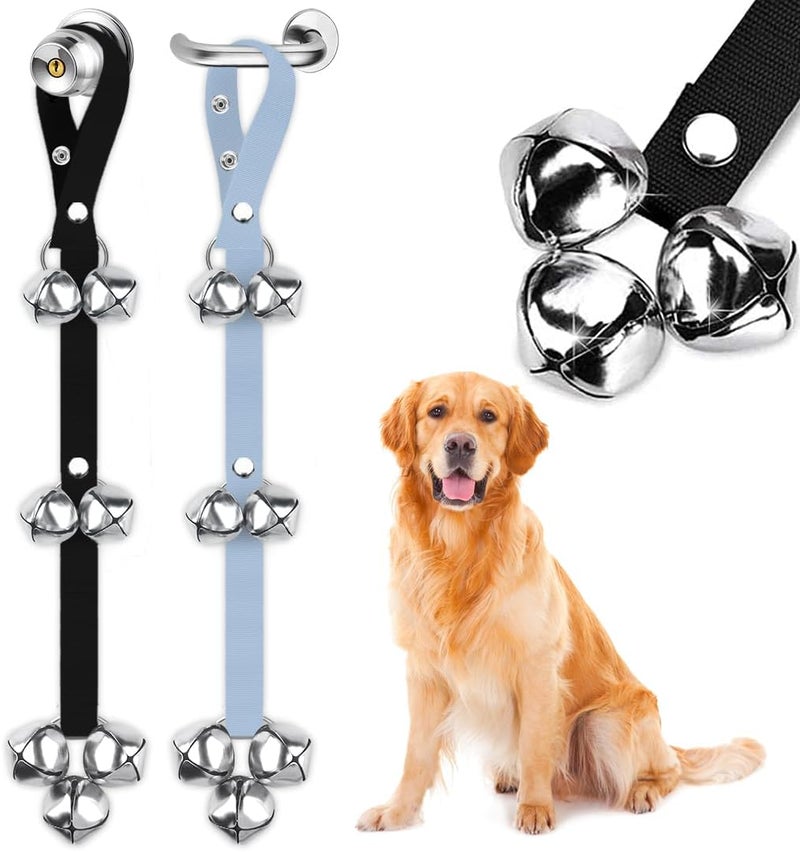 Blue Tree 2 Pack Dog Doorbells Premium Quality Training Potty Great Dog Bells Adjustable Door Bell Dog Bells for Potty Training Your Puppy The Easy Way - 7 Extra Large Loud 1.4 DoorBells - Image 1