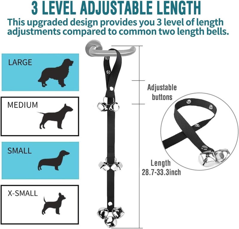 Blue Tree 2 Pack Dog Doorbells Premium Quality Training Potty Great Dog Bells Adjustable Door Bell Dog Bells for Potty Training Your Puppy The Easy Way - 7 Extra Large Loud 1.4 DoorBells - Image 5