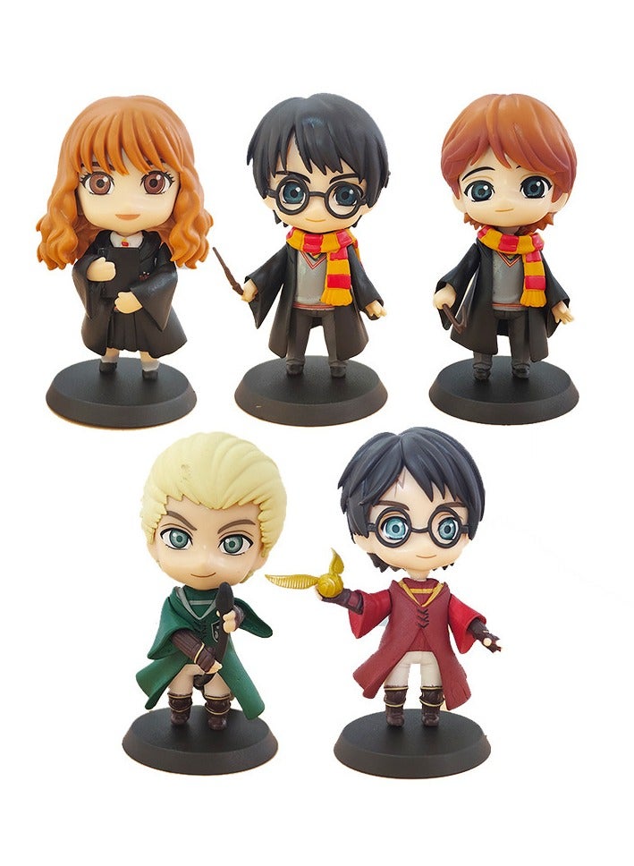 5-Piece Action Figures Sets 10cm, Anime Cartoon Small Figurines Toys, Collectible Ornaments for Birthday Holiday Party Favors Supplies, Cake Cupcake Toppers, Car, Micro Landscape - Image 1