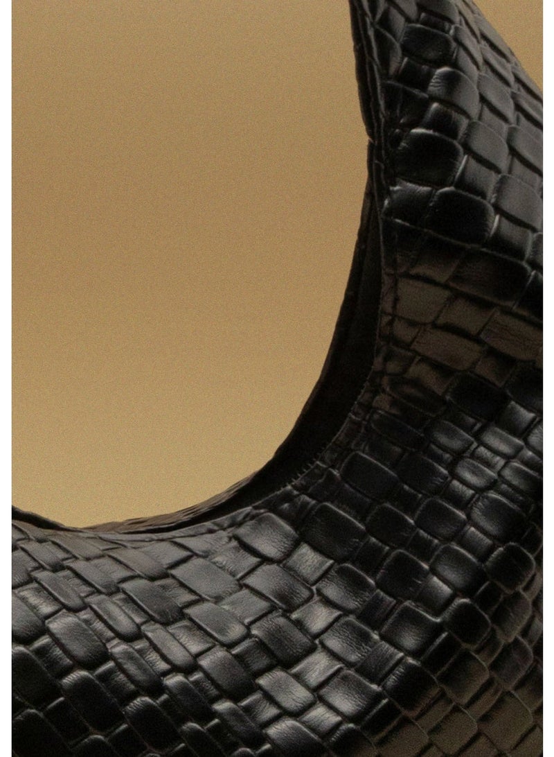 Shein Bag, Suitable For Outings, Dates And Commuting. Fashion Asymmetric Square Handbag, PU Woven Texture Tote Bag, Daily Work Bag - Image 5