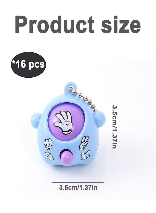 NUDFSY 16Pcs Rock Paper Scissors Keychain, Return Gifts For Kids, Return Gifts For Kids Age 8-12, Mini Toy With Key Ring Chain For Teens Adults Party Fun Entertainment - Image 2