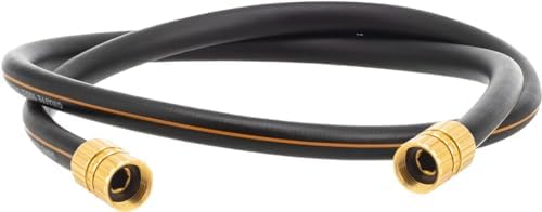 Giraffe Tools Garden Hose 58 Custom Length No Kink Flexible Leakproof Water Hose 600 Burst PSI 4ft Double Female FittingsBlack Orange - Image 1
