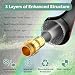 Giraffe Tools Garden Hose 58 Custom Length No Kink Flexible Leakproof Water Hose 600 Burst PSI 4ft Double Female FittingsBlack Orange - Image 2
