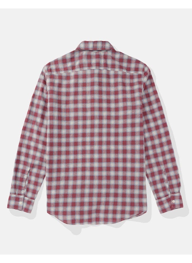 Checked Slim Fit Linen Blend Button Down Shirt - pzsku/Z6A2165DF8EA9CE80FF68Z/45/_/1739947568/895e046e-7749-4ced-b8a3-474df90d8a11