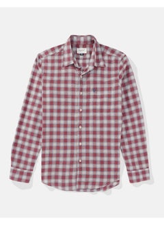 امريكان ايجل Checked Slim Fit Linen Blend Button Down Shirt  - Image 4