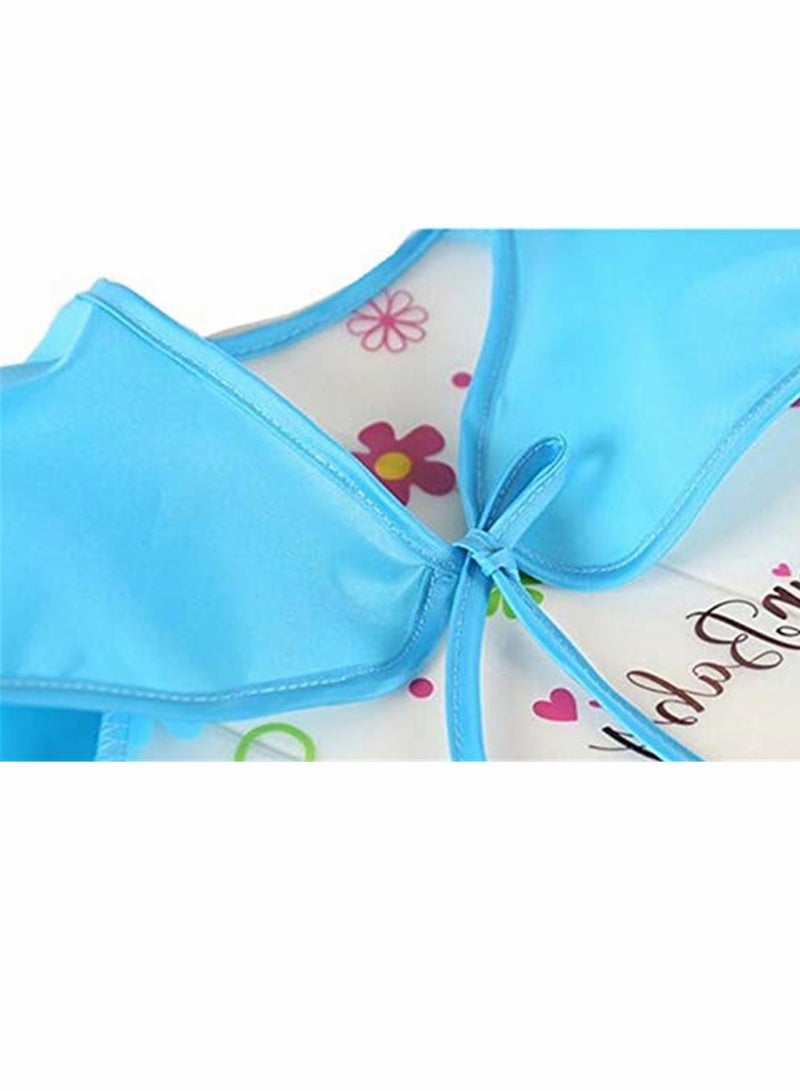 SYOSI Long Sleeve Baby Bibs for 6 - 36 Months Unisex Waterproof Feeding Bibs for Infant Child Toddler, Wipeable Stain, Washable, Lightweight, Stain and Odor Resistant, 4 Pack - Image 4