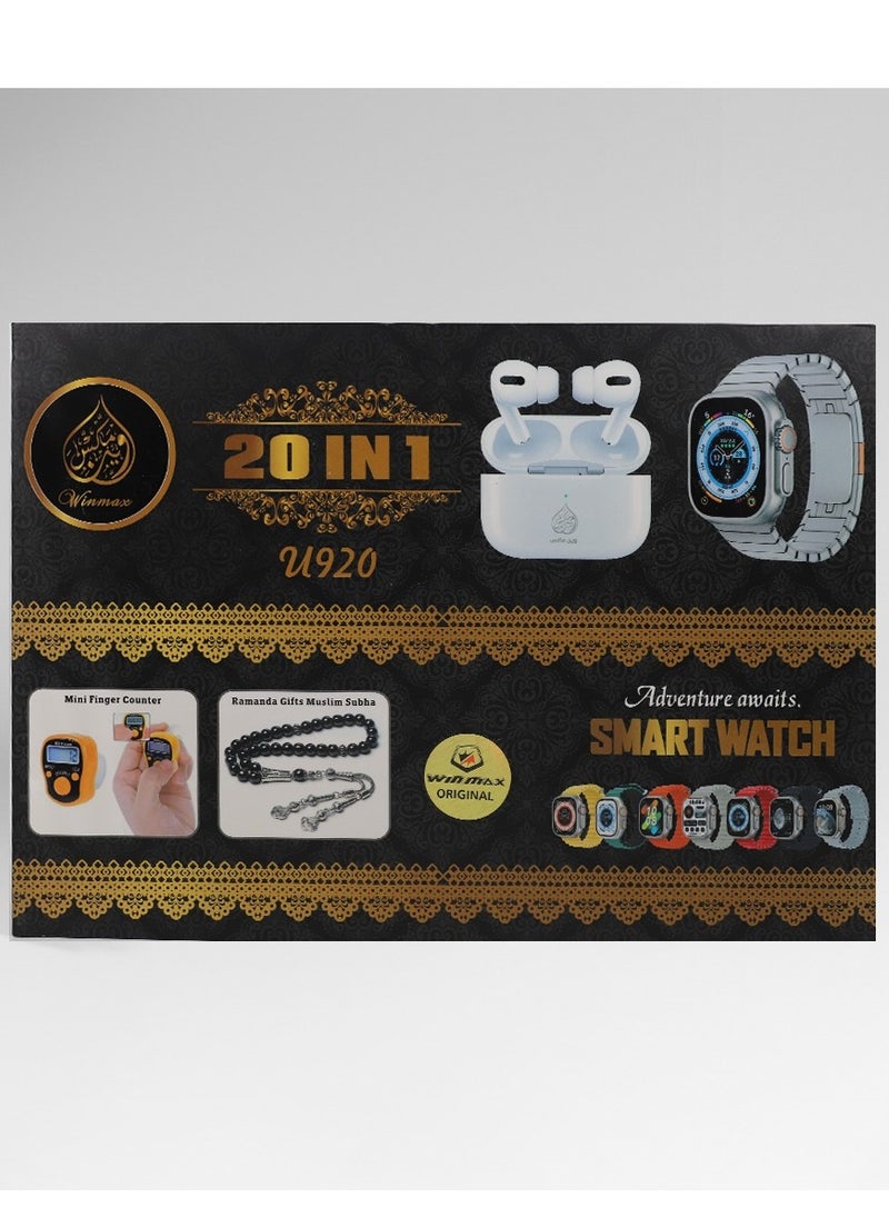Generic - ULTRA 8 watch + earphone with 7 bands and transparent cover - Image 1