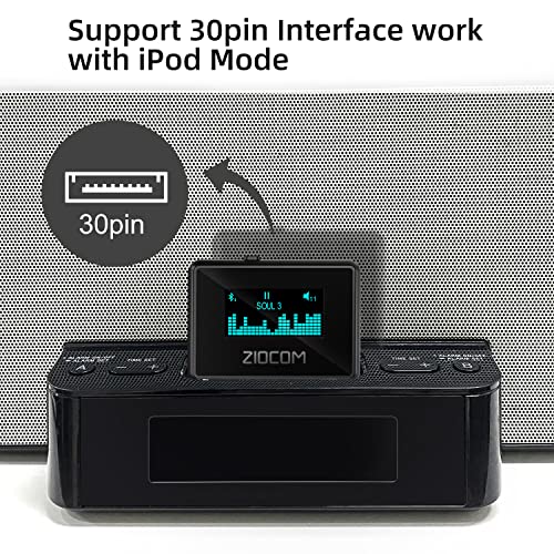 ZIOCOM 30 Pin Bluetooth Adapter Receiver for Bose Sounddock and Other 30 Pin Dock Speakers, with 3.5mm Aux Cable, Low Latency, Not for Car or Motorcycle - Image 3