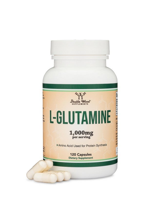 Double Wood Supplements L Glutamine Capsules - No Fillers (1000mg Servings, 120 Capsules) Non-GMO, Gluten Free, Keto Safe, Vegan Friendly, Third Party Tested (for Endurance and Gut Health) by Double Wood - Image 1