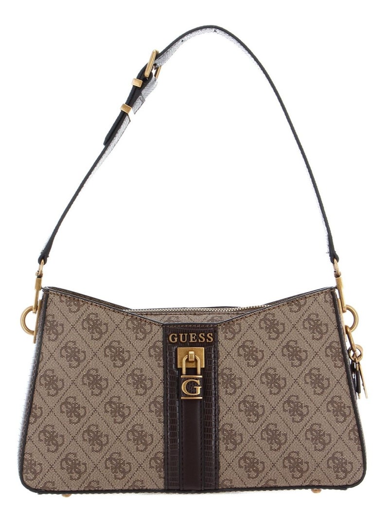 GUESS GUESS GINEVRA NUDE SHOULDER BAG - Image 1
