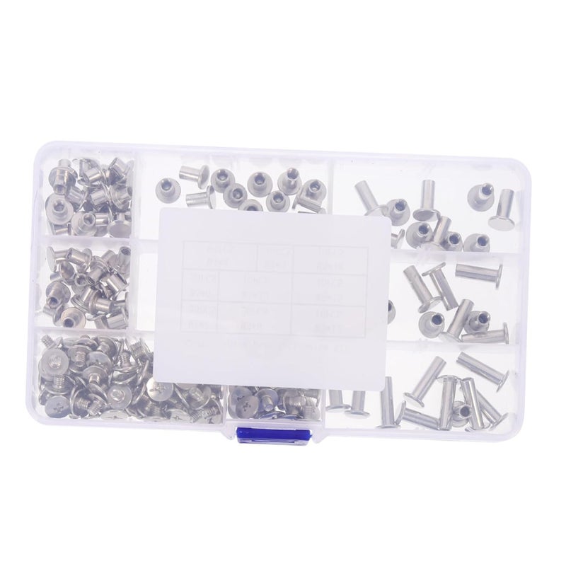 220pcs Binding Screw Posts Kit for Photo Albums and Craft Easy to Install Assorted for Decoration and Bookbinding - Image 1